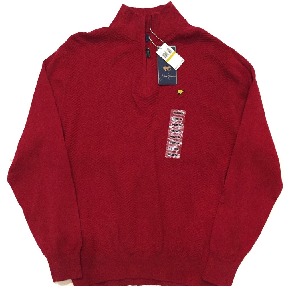 ✅SOLD - Jack Nicklaus Herringbone 1/4 Zip Sweater - Picture 2 of 8